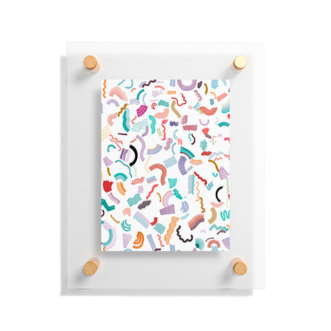 Ninola Design Curly and Zigzag stripes Marker drawing Floating Acrylic Print