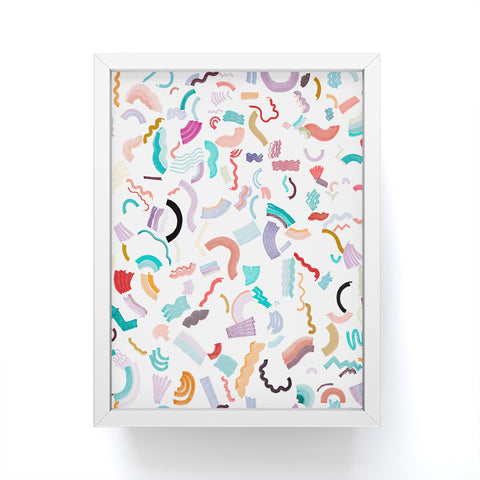 Ninola Design Curly and Zigzag stripes Marker drawing Framed Mini Art Print