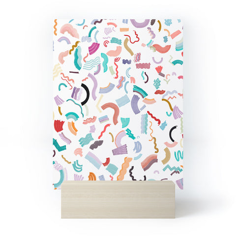 Ninola Design Curly and Zigzag stripes Marker drawing Mini Art Print