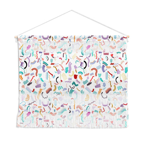 Ninola Design Curly and Zigzag stripes Marker drawing Wall Hanging Landscape