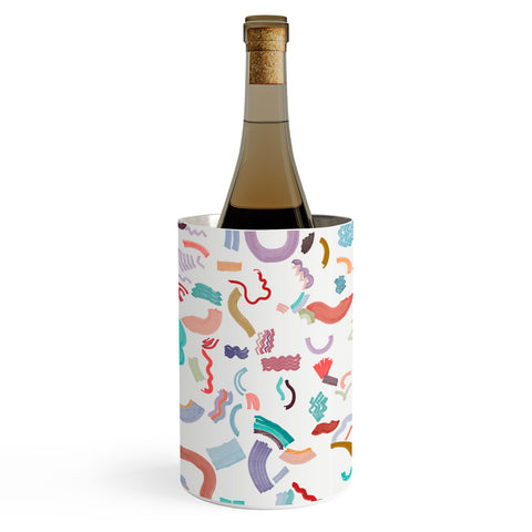 Ninola Design Curly and Zigzag stripes Marker drawing Wine Chiller