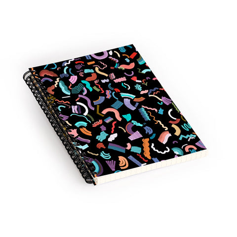 Ninola Design Curly Zigzag Marker Black Spiral Notebook