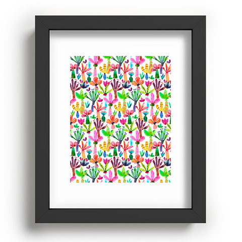 Ninola Design Cute and colorful tropical jungle Recessed Framing Rectangle