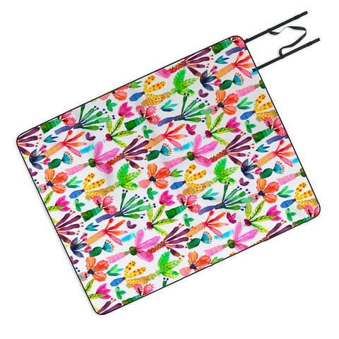 Ninola Design Cute and colorful tropical jungle Picnic Blanket