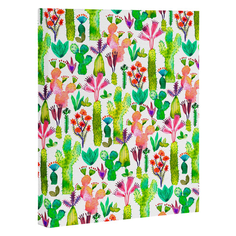 Ninola Design Cute and green cacti garden plants Art Canvas