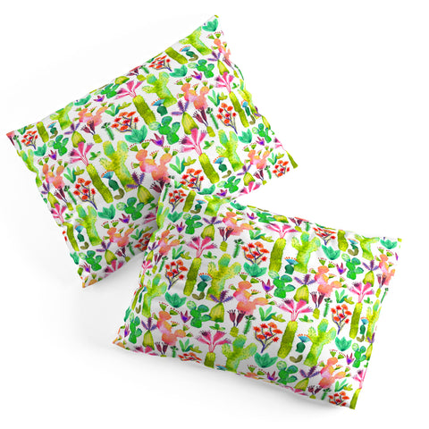 Ninola Design Cute and green cacti garden plants Pillow Shams
