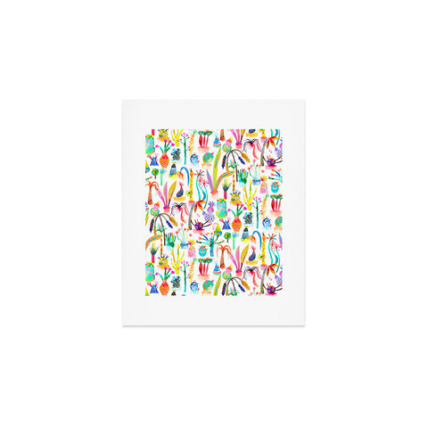 Ninola Design Cute and Imaginary Lush Garden Plants Art Print