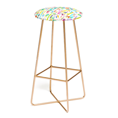 Ninola Design Cute and Imaginary Lush Garden Plants Bar Stool