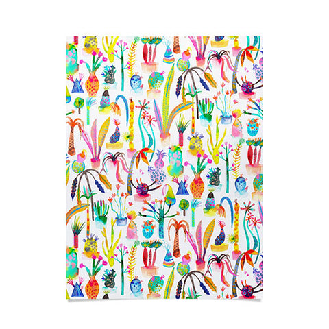 Ninola Design Cute and Imaginary Lush Garden Plants Poster