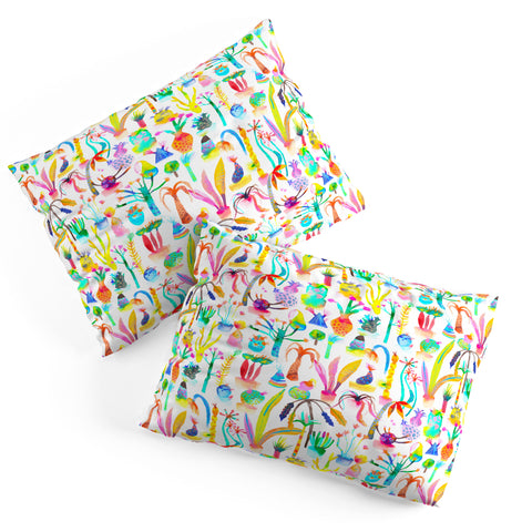 Ninola Design Cute and Imaginary Lush Garden Plants Pillow Shams