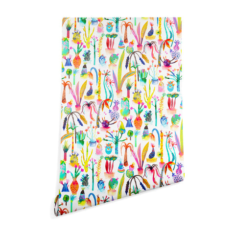 Ninola Design Cute and Imaginary Lush Garden Plants Wallpaper