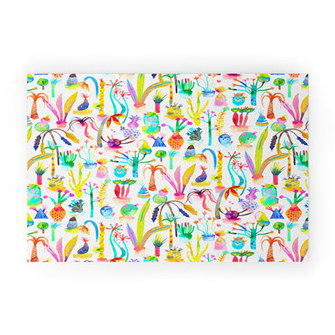 Ninola Design Cute and Imaginary Lush Garden Plants Welcome Mat