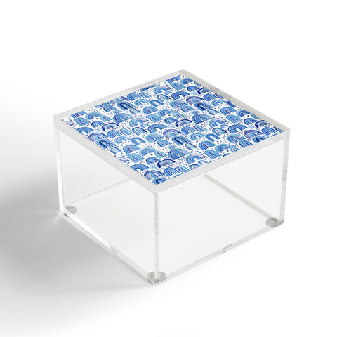 Ninola Design Cute Blue Rainbows Acrylic Box