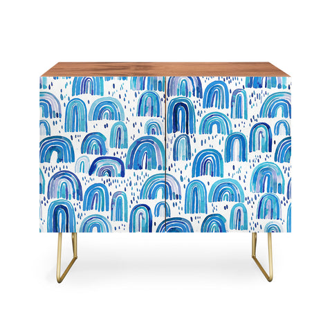 Ninola Design Cute Blue Rainbows Credenza
