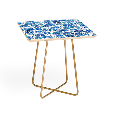 Ninola Design Cute Blue Rainbows Side Table