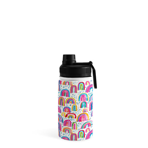 Ninola Design Cute colorful rainbows Water Bottle