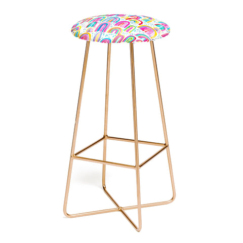 Ninola Design Cute colorful rainbows Bar Stool