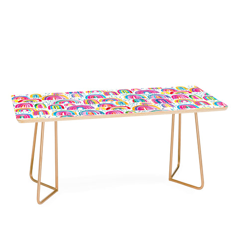 Ninola Design Cute colorful rainbows Coffee Table