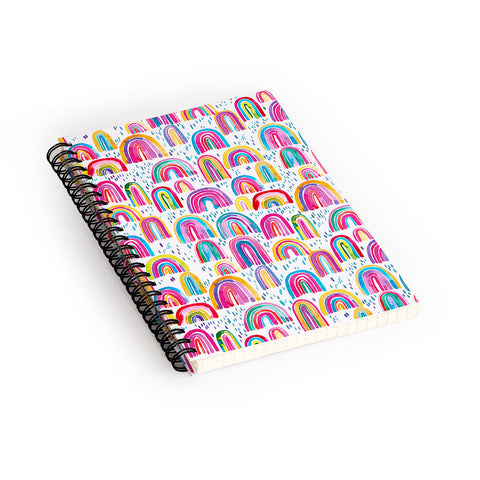 Ninola Design Cute colorful rainbows Spiral Notebook