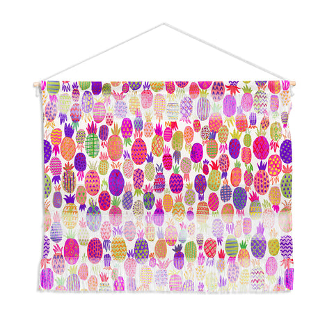 Ninola Design Cute Pink Pineapples Wall Hanging Landscape