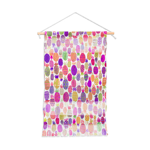 Ninola Design Cute Pink Pineapples Wall Hanging Portrait