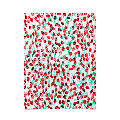 Ninola Design Cute Spring Ladybugs Poster
