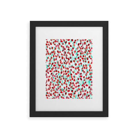 Ninola Design Cute Spring Ladybugs Framed Art Print