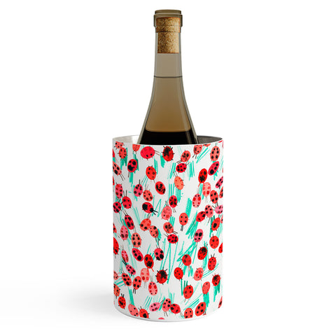 Ninola Design Cute Spring Ladybugs Wine Chiller