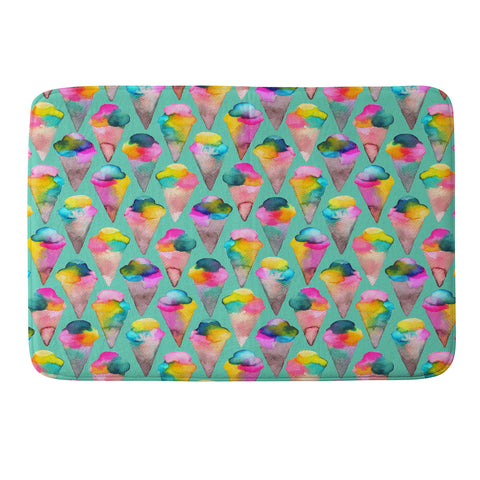 Ninola Design Cute Summer Sweet Ice Cream Cones Memory Foam Bath Mat