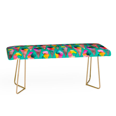 Ninola Design Cute Summer Sweet Ice Cream Cones Bench