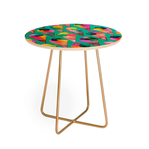 Ninola Design Cute Summer Sweet Ice Cream Cones Round Side Table