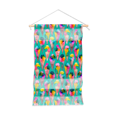 Ninola Design Cute Summer Sweet Ice Cream Cones Wall Hanging Portrait