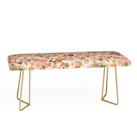 Ninola Design Daisies Countryside Coral Bench