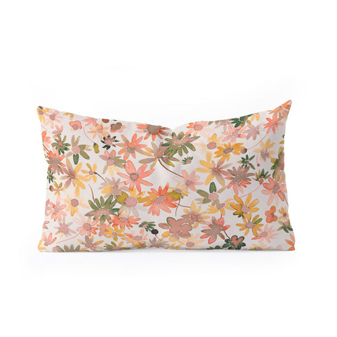 Ninola Design Daisies Countryside Coral Oblong Throw Pillow