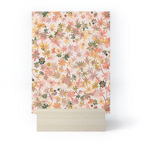 Ninola Design Daisies Countryside Coral Mini Art Print
