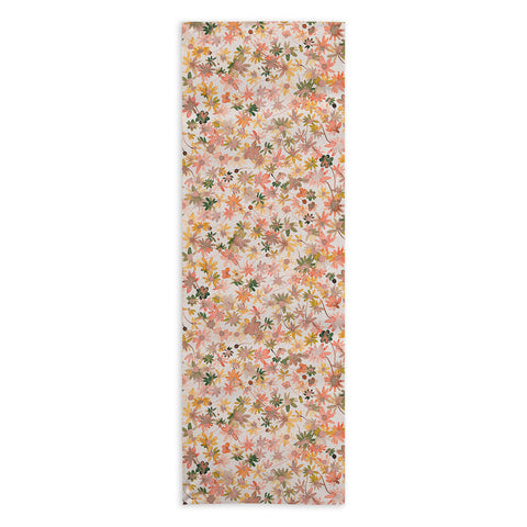 Ninola Design Daisies Countryside Coral Yoga Towel
