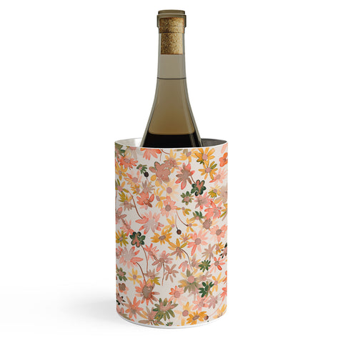 Ninola Design Daisies Countryside Coral Wine Chiller