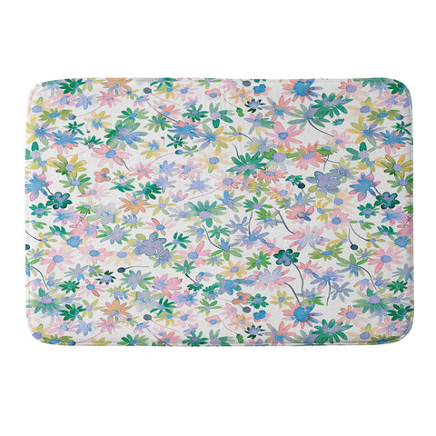 Ninola Design Daisies Spring blooms Memory Foam Bath Mat