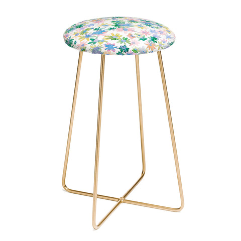 Ninola Design Daisies Spring blooms Counter Stool