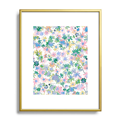 Ninola Design Daisies Spring blooms Metal Framed Art Print