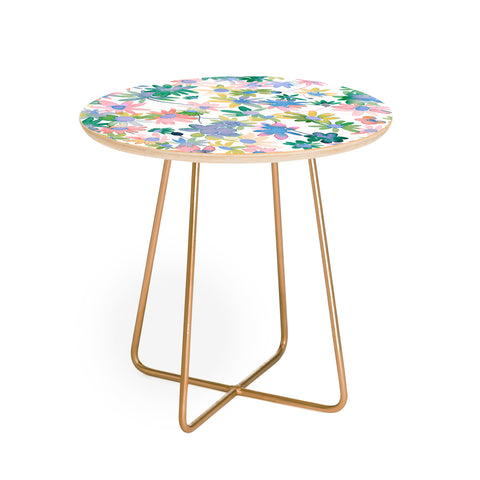 Ninola Design Daisies Spring blooms Round Side Table