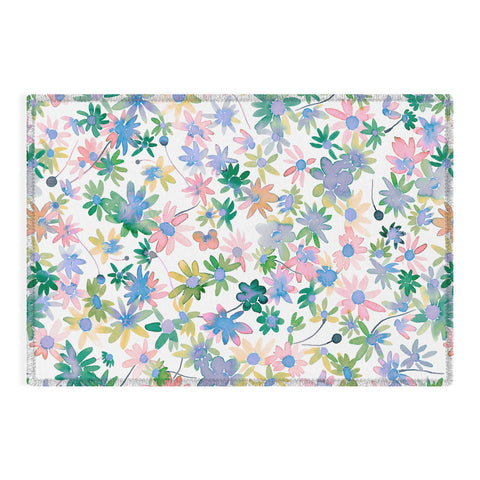 Ninola Design Daisies Spring blooms Outdoor Rug