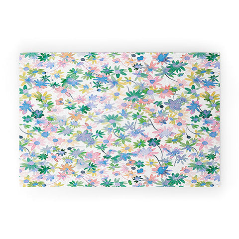 Ninola Design Daisies Spring blooms Welcome Mat