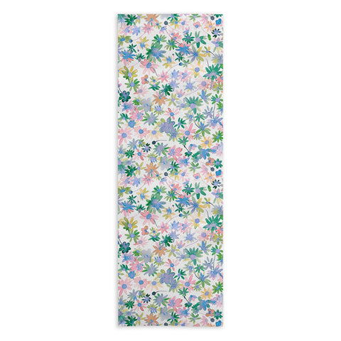 Ninola Design Daisies Spring blooms Yoga Towel
