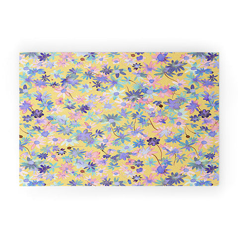 Ninola Design Daisies Spring Yellow Welcome Mat