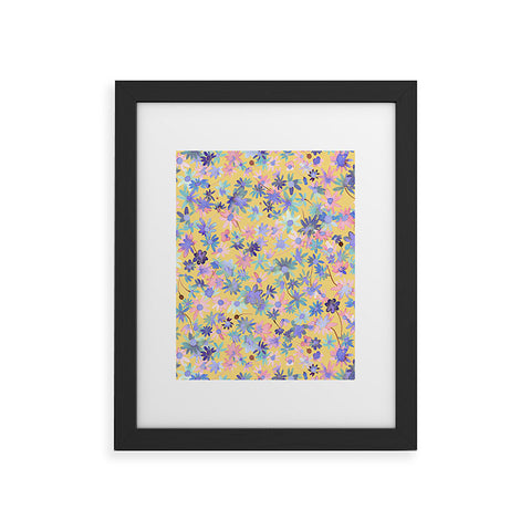 Ninola Design Daisies Spring Yellow Framed Art Print