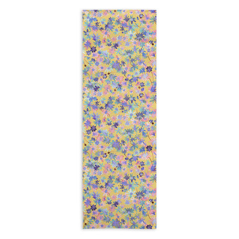 Ninola Design Daisies Spring Yellow Yoga Towel