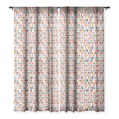 Ninola Design Dashes Mineral Sheer Window Curtain