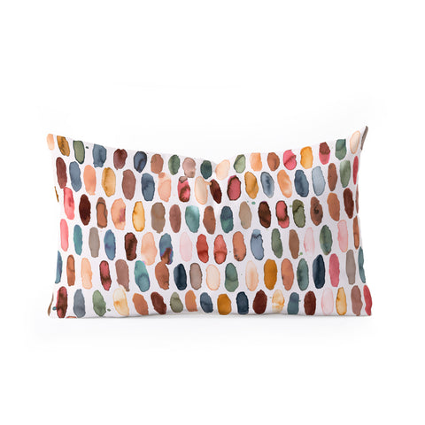 Ninola Design Dashes Mineral Oblong Throw Pillow