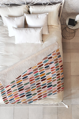 Ninola Design Dashes Mineral Fleece Throw Blanket